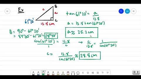 2.4 Solutions and Applications of Right Triangles