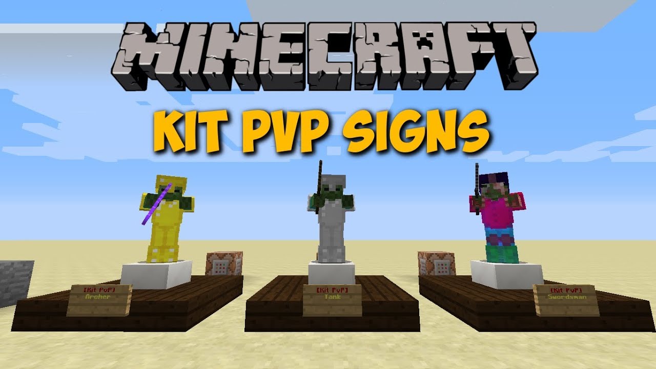 Minecraft: Kit PvP Signs in Vanilla Minecraft -- And other 