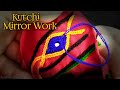 Mirror work tutorial  khata mirror  ahir embroidery mirror work