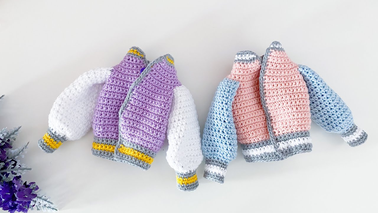 Easy Crochet Bomber Jacket Tutorial  80s Inspired Crochet version ✨ 