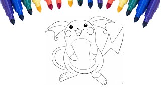 Pokemon RAICHU | Fun online coloring