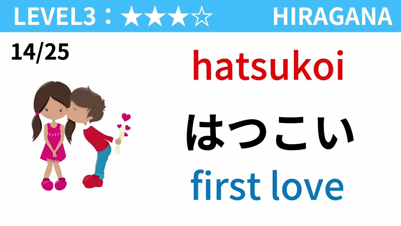 【HIRAGANA】100 HIRAGANA READING CHALLENGE TEST04  LEVEL1〜LEVEL4｜Japanese Hiragana Quiz