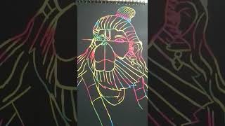 beautiful drawing of Lord Hangman with scratch note book