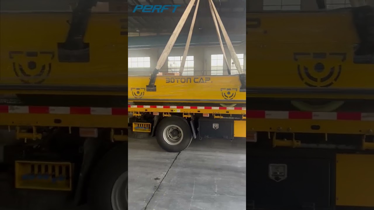 Custom 30T Battery‑Powered Trackless Transfer Cart – Loading & Shipping Footage