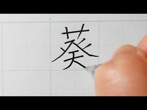 漢字 葵 あおい の正しくキレイな書きかた 上手に書くポイント Youtube