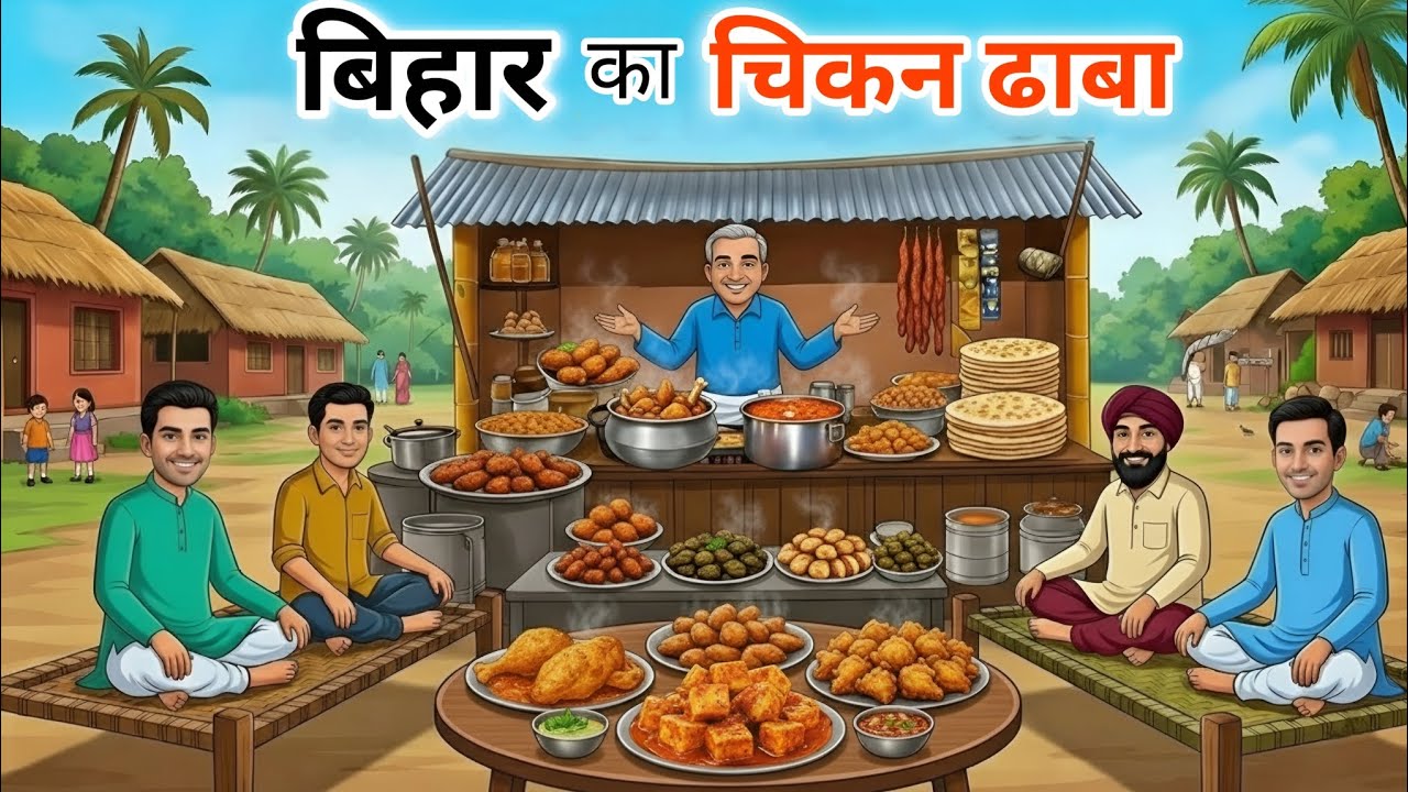 बिहार का फेमस चिकन करी | Bihar Ka Famous Chicken Curry | Hindi Moral Cartoon Kahani