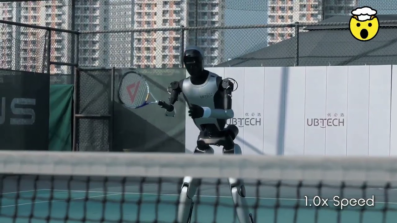 This Video UBTECH Robots Company Tennis Rally A Perfect Stroke for 2026 Play Tennis Like Human .