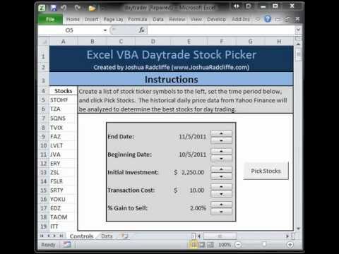 excel macros for stock trading