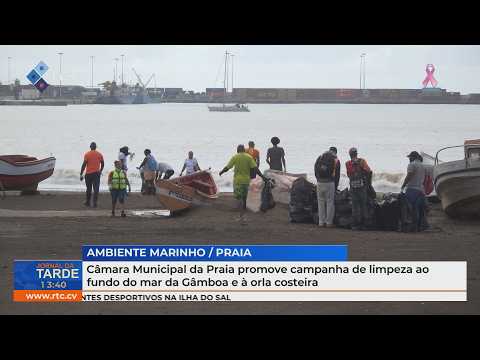 Câmara Municipal da Praia promove campanha de limpeza ao fundo do mar da Gâmboa e à orla costeira