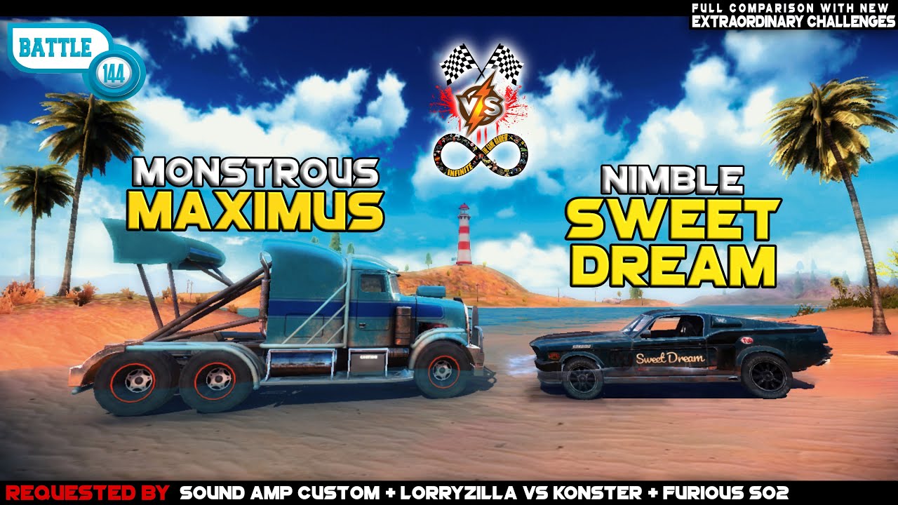 Maximus vs Sweet Dream Off The Road | Car vs truck Epic Battle OTR ...