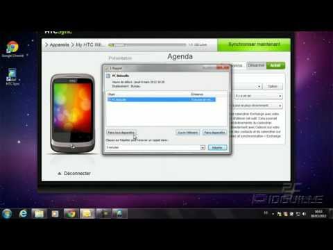 Synchroniser un téléphone HTC avec un PC