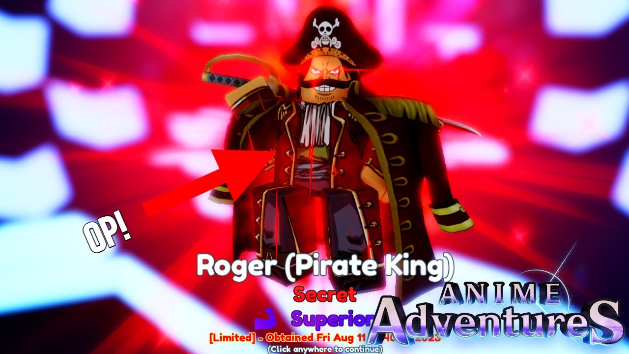 Divine Roger(Pirate King)EVO and Unique Heathcliff(Admin)EVO), Anime  Adventures AA, Unverified Account