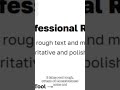 Professional Rewriter: Turn Rough Notes into Polished Prose
