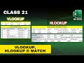 class 21 VLOOKUP, HLOOKUP &amp; MATCH Formula in Excel | Exact &amp; Approximate Match Explained