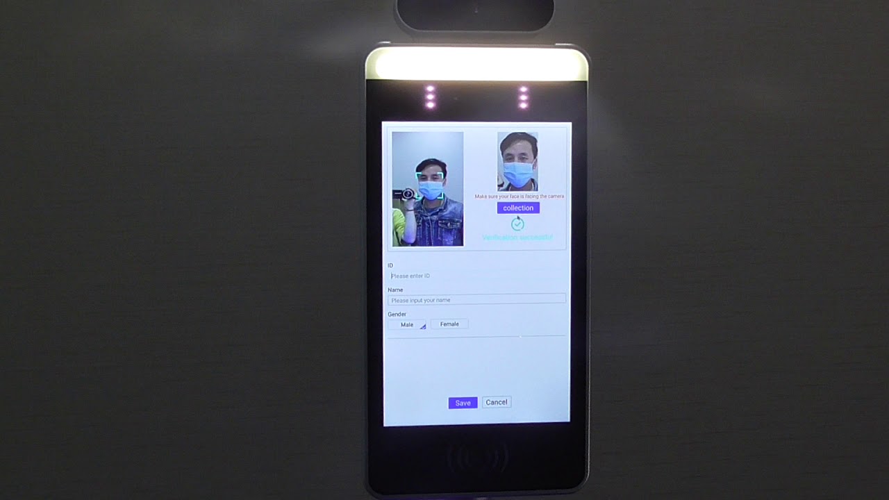 Face Recognition Temperature Detection Biometric Machine Android Door Access Control Displaygoodview