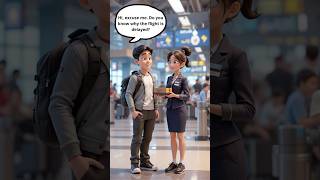 How to Ask About a Flight Delay | English Conversation Practice #speakconfidentenglish #learnenglish