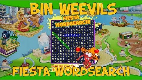 Bin Weevils - Fiesta Wordsearch Answers