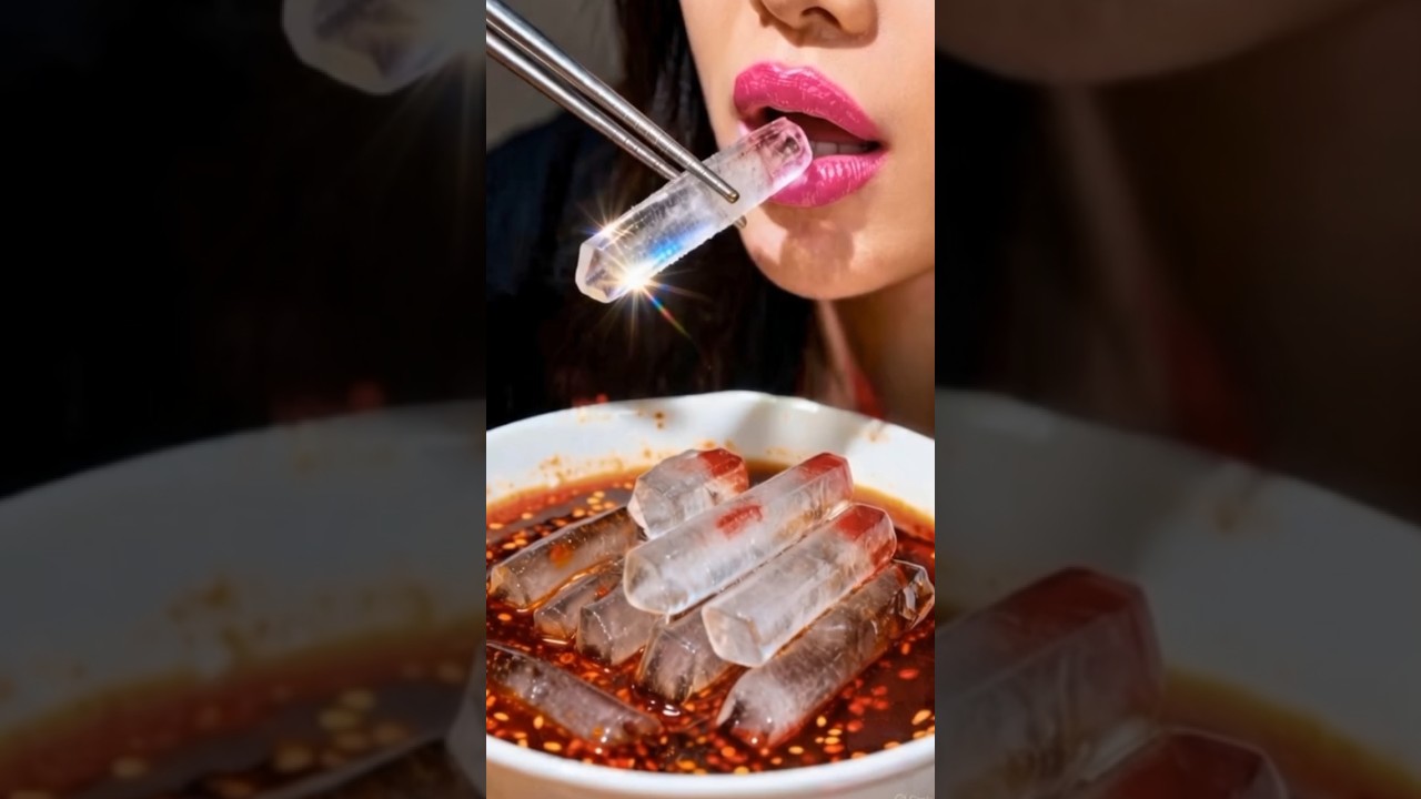 Хрустящий звук жевания мороженого в рожке / Приятные звуки 