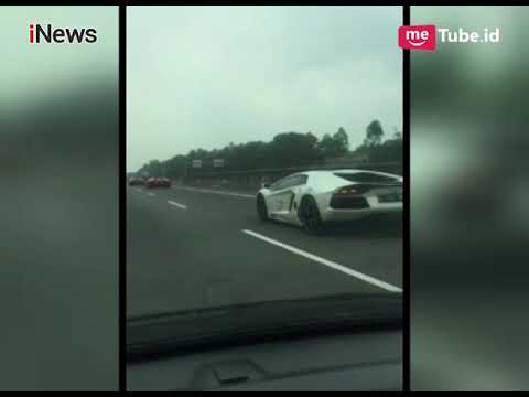 Video Amatir Detik-detik Kecelakaan Beruntun Mobil Lamborghini di Tol Cipali - iNews Malam 09/03