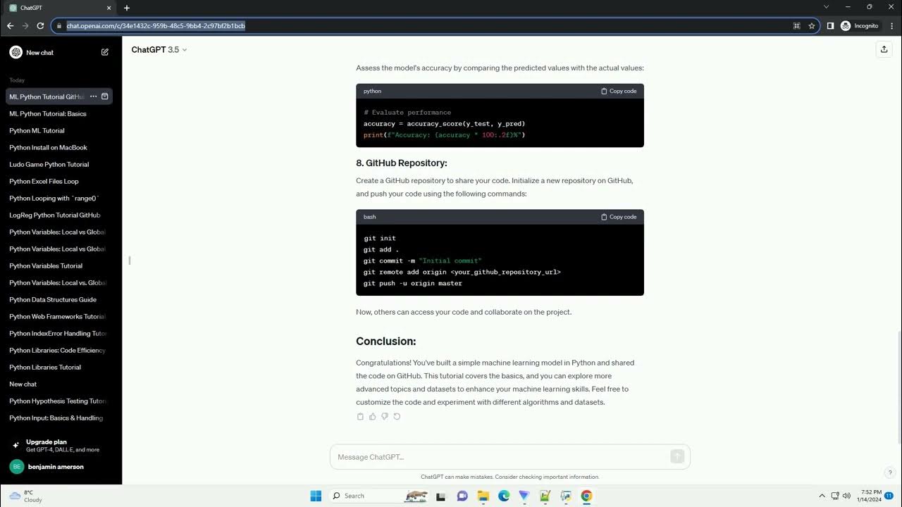 machine learning python example github - YouTube