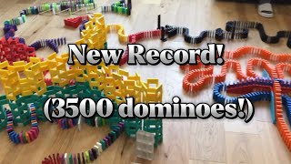 New Record! (3500 dominoes!) ✨🔥#h5dominocommunity  #dominoesfalling #viral #fyp #art #satisfying