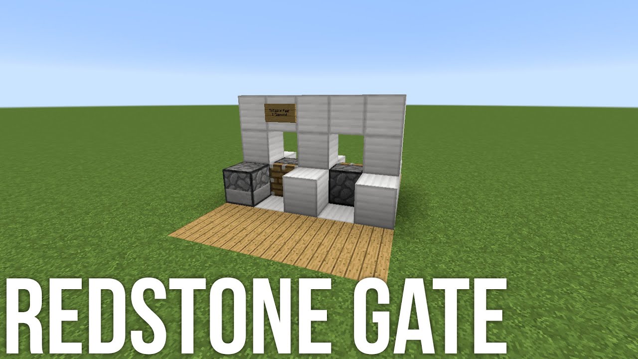 Tollgate In Minecraft Redstone Door Tutorial Youtube