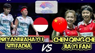 Asian Games 2023 Apriyani Rahayu/Siti Fadia vs Chen Qing Chen/Jia Yi Fan