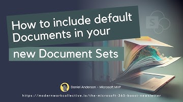 SharePoint Document Sets - How to include default documents when a new document set is created.