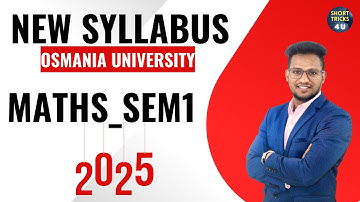 1st Sem Maths | 2025 New Series for OU KU MGU | Differential Equations | Class no. 1 | Most Imp 