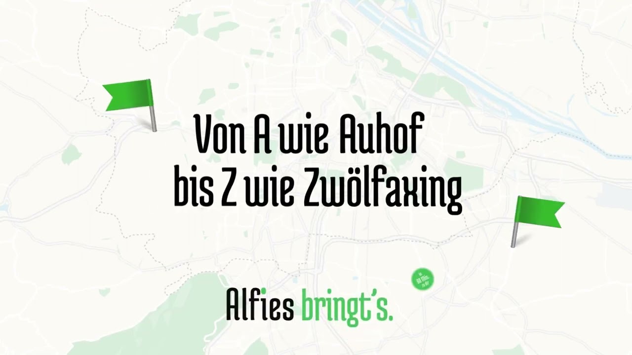Von A wie Auhof bis Z wie Zwölfaxing. Alfies bringt's!