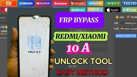 Redmi 10A Frp Bypass Unlock tool | Xiaomi Redmi 10A bypass Google Account unlock tool just one click