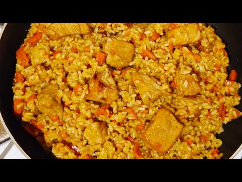 как приготовить  рассыпчатый плов в сковороде  ! рецепт вкусного плова