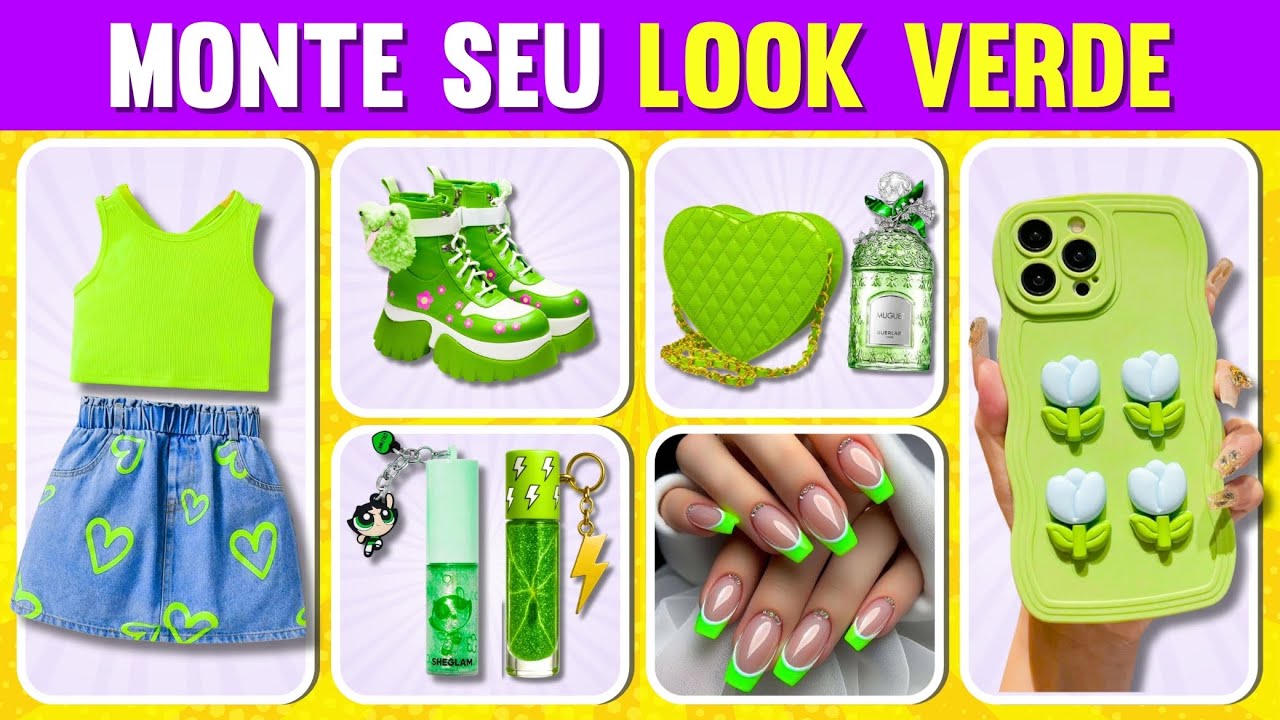 💚​ MONTE SEU LOOK VERDE 💚​ DESAFIO FASHION 💚​ CAROLE QUIZ ✨​🟢​