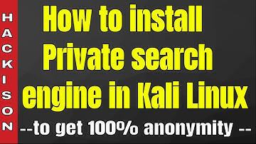 How to install own search engine in Kali Linux ( New Research )