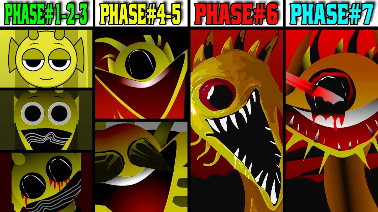 All Phases in Incredibox Sprunki New Update From Phase 1 to Phase 7 ...