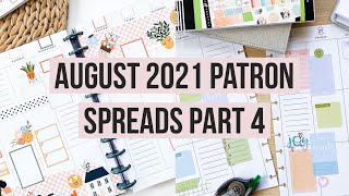 Plan With Me | August 2021 Patron Spreads Pt 4 | Alexandra & Gianna | Big Happy Planner | Faith