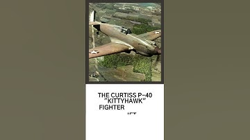 The Curtiss P-40 "Kittyhawk" fighter jet is in flight. WW2 photos. #shorts