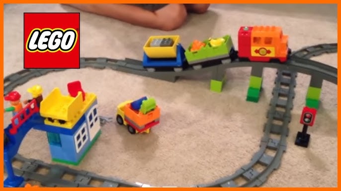 LEGO DUPLO 10508 Deluxe Train Set from 2013 - motorized set with bridge -  review - YouTube