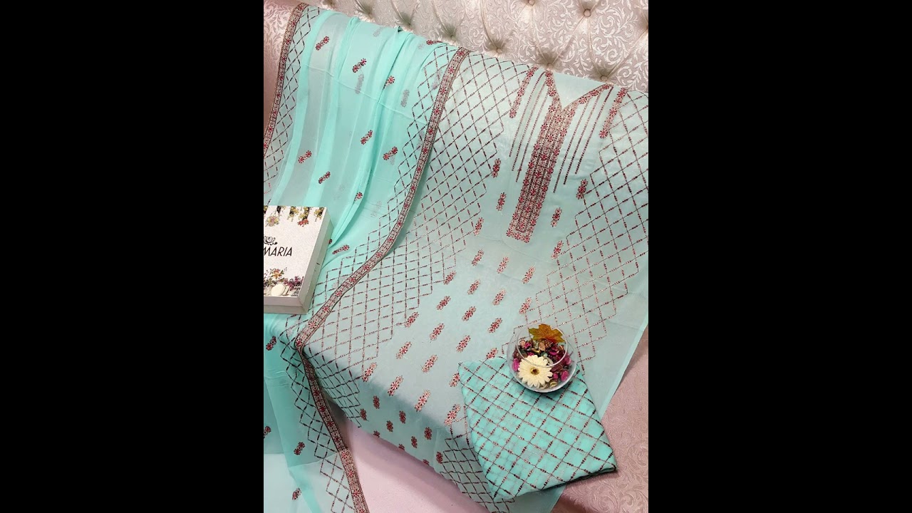 👰🛍 Maryam & Maria Embroidered Work Suits Collection 🎊*New & Stylish Party Wear Embroidery 👰