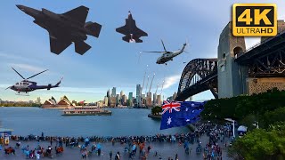 🇦🇺 AUSTRALIA DAY SYDNEY  ✈️ F35 Lightning Flypast  ⛴️ FERRY Race  🚁 MH-60 HELICOPTER with FLAG