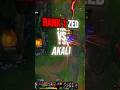 Rank 1 Zed vs Akali #leagueoflegends #shorts
