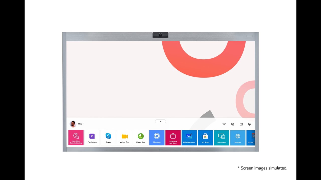 LG One Quick Works - Tableau blanc interactif et Visioconférence