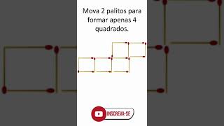 Jogo dos palitos: forme 7 quadrados com 2 movimentos - Pensar Cursos