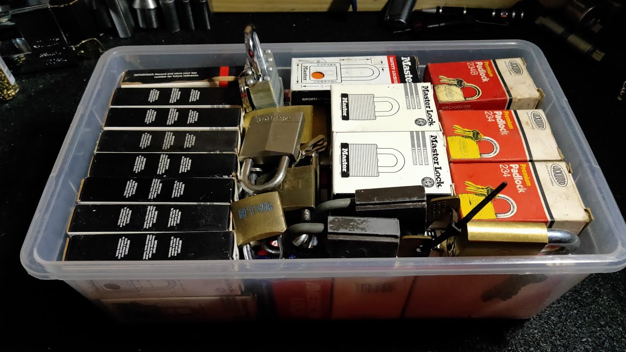 (83) A box of locks from a contact.