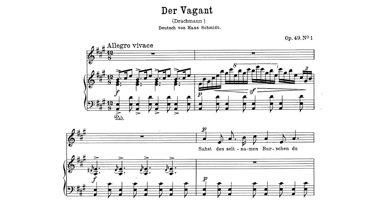 Edvard Grieg - 6 Songs, op. 49 [With score]