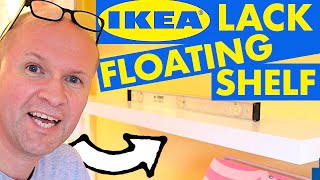 How to put up my IKEA LACK SHELF... or not... INSTALL FLOATING SHELF #IKEADAD