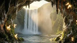 Hidden Waterfall Cave Ambience | Deep Sleep 💧🌿