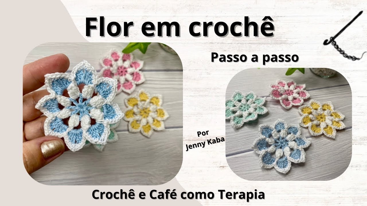 FLOR EM CROCHÊ 🧶#1 Passo a passo