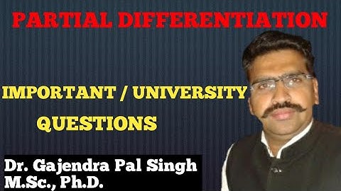 Partial Differentiation (Part-3) | Dr. Gajendra Pal Singh ( GPS Sir)|Engineering Mathematics