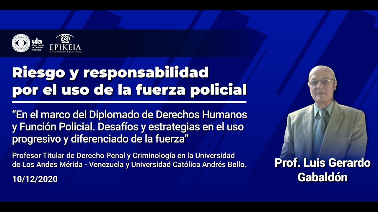 Riesgo y responsabilidad por el uso de la fuerza policial - Prof. Luis